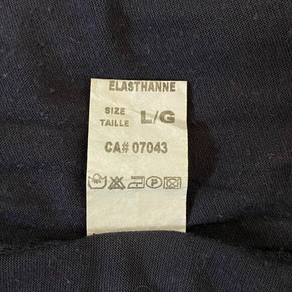 100% Silk Sheer Navy Blue Short Sleeve Blouse Loose Fitting Scoop Neck Billowing - Picture 10 of 11